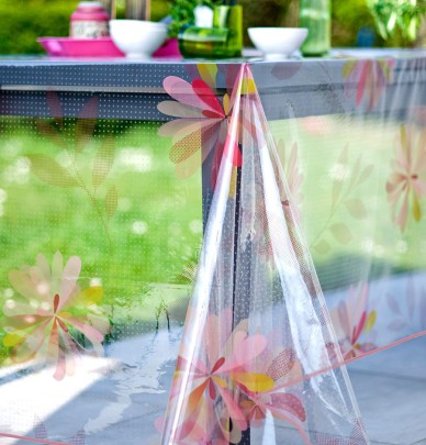 Nappe translucide Lucia rose Calitex