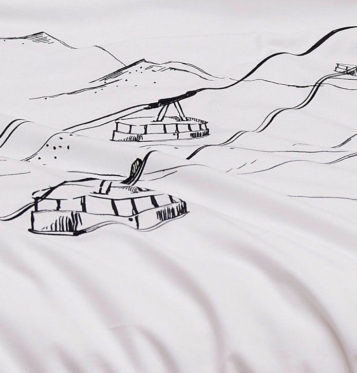 Housse de couette percale En piste Sylvie Thiriez - Blancollection
