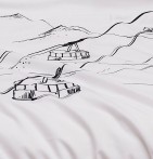 Housse de couette percale En piste Sylvie Thiriez - Blancollection