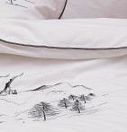 Housse de couette percale En piste Sylvie Thiriez - Blancollection