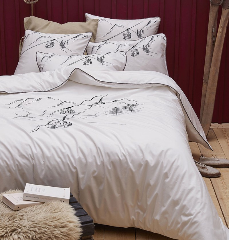 Housse de couette percale En piste Sylvie Thiriez