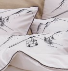 Taie d'oreiller percale En piste Sylvie Thiriez - Blancollection