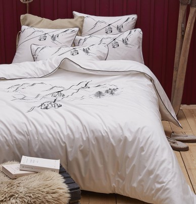 Parure de lit percale En piste Sylvie Thiriez