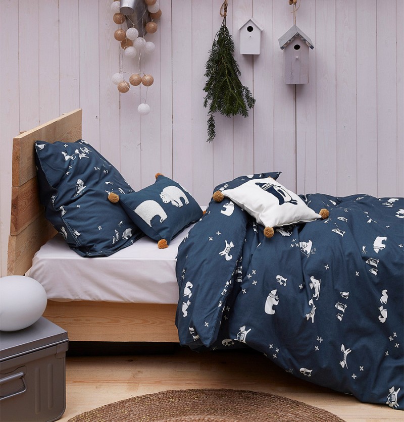 Housse de couette enfant banquise 200x200cm - sylvie thiriez