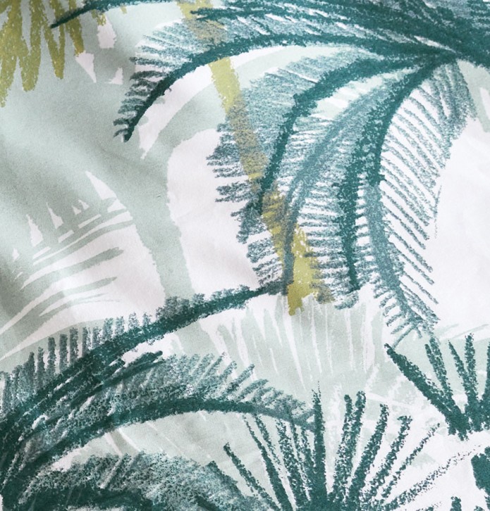 Housse de couette percale Trinidad mousson Tradilinge - Blancollection