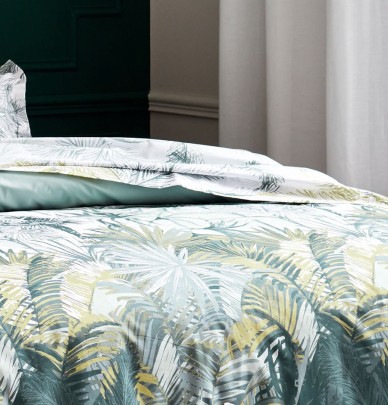 Parure de lit percale Trinidad mousson Tradilinge
