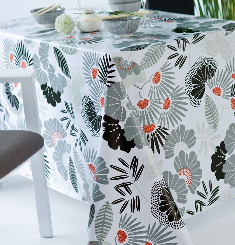 Nappe toile cirée yuzu rect. 140x250cm - calitex