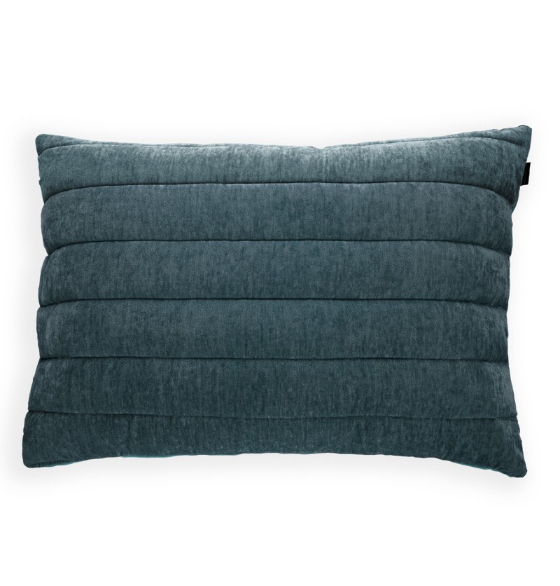 Housse coussin velours Nantes océan Antilo