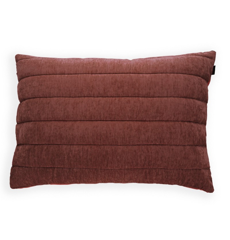 Housse coussin velours lie de vin Antilo