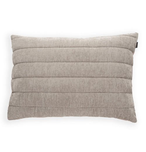 Housse coussin velours taupe Antilo