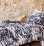 Plaid fausse fourrure Zibeline angora Vent du Sud - Blancollection