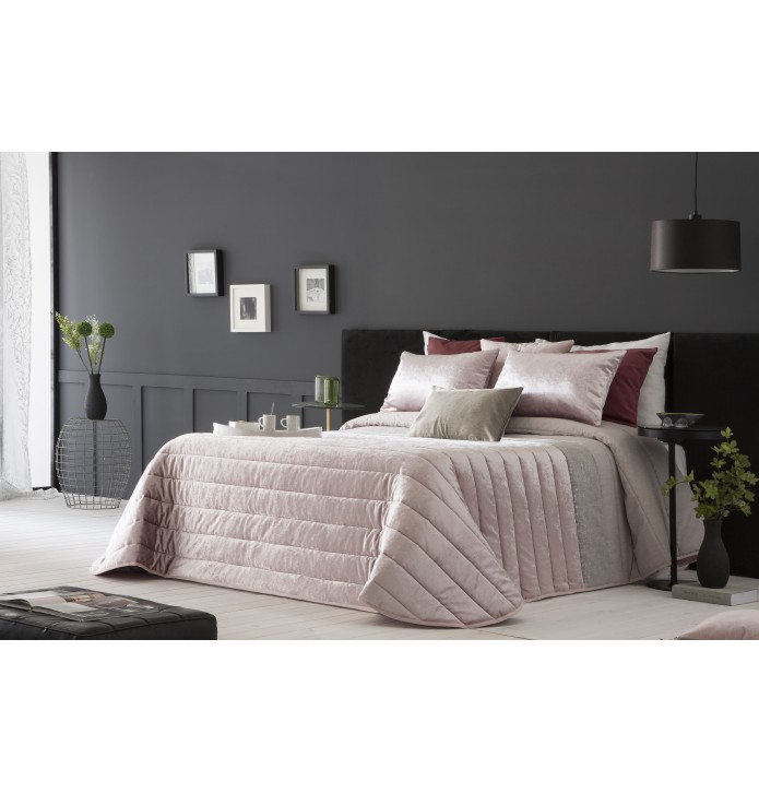 Boutis et ses housses coussins Boston nude Antilo - Blancollection