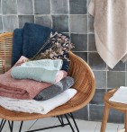Drap de bain coton bio Organic céladon Nydel - Blancollection