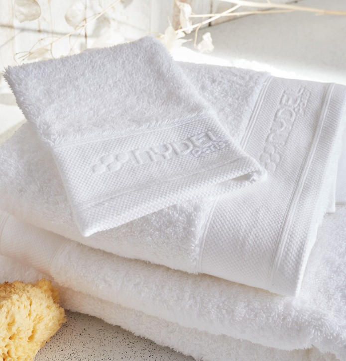 Serviettes de toilette coton bio Organic blanc Nydel Serviettes de toilette coton bio Organic blanc Nydel
