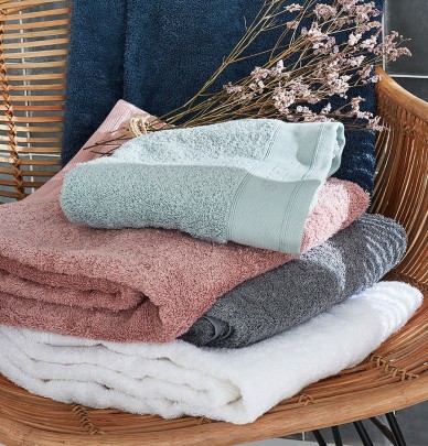 Serviettes de toilette coton bio Organic céladon Nydel