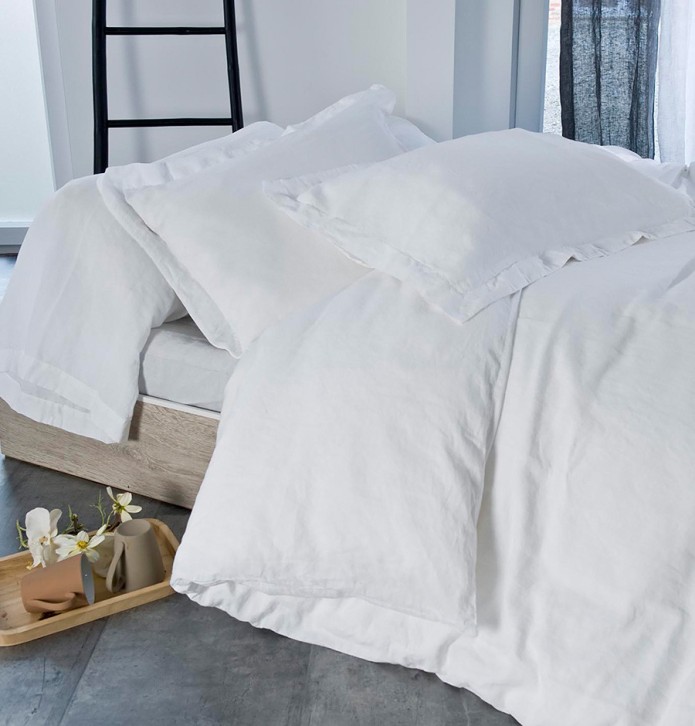 Housse de couette coton bio et chanvre Organic blanc Nydel Housse de couette coton bio et chanvre Organic blanc Nydel