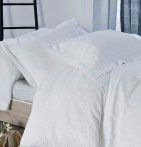 Parure de lit coton bio et chanvre Organic blanc - Blancollection