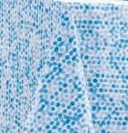 Nappe coton enduite Perle bleu Nydel - Blancollection