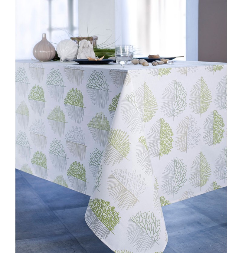 Nappe coton enduite Angha Nydel - Blancollection