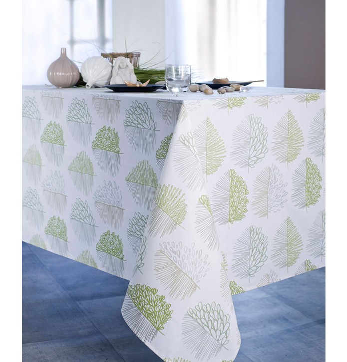 Nappe coton enduite Angha Nydel - Blancollection