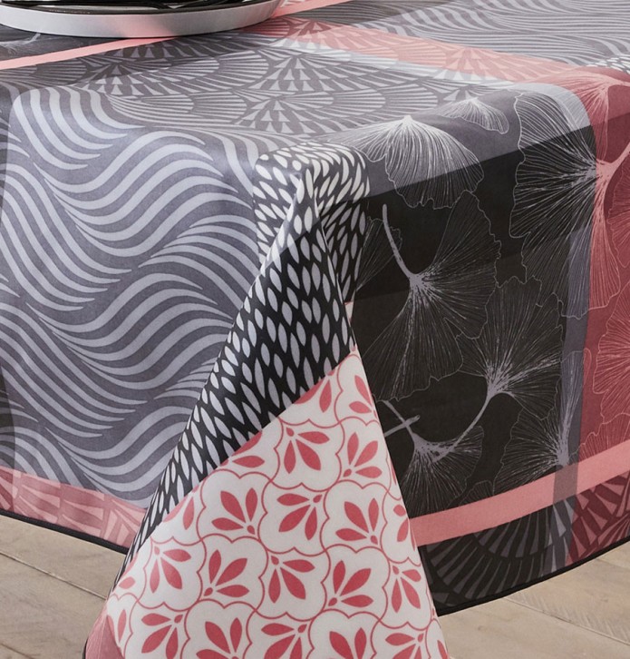 Nappe coton enduite PVC Ginko Nydel - Blancollection