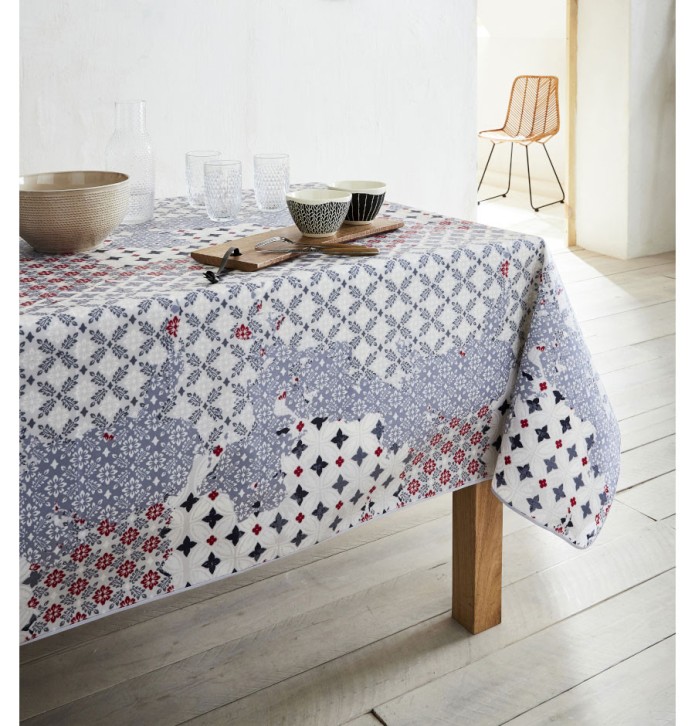 Nappe coton enduite PVC Montena rouge Nydel