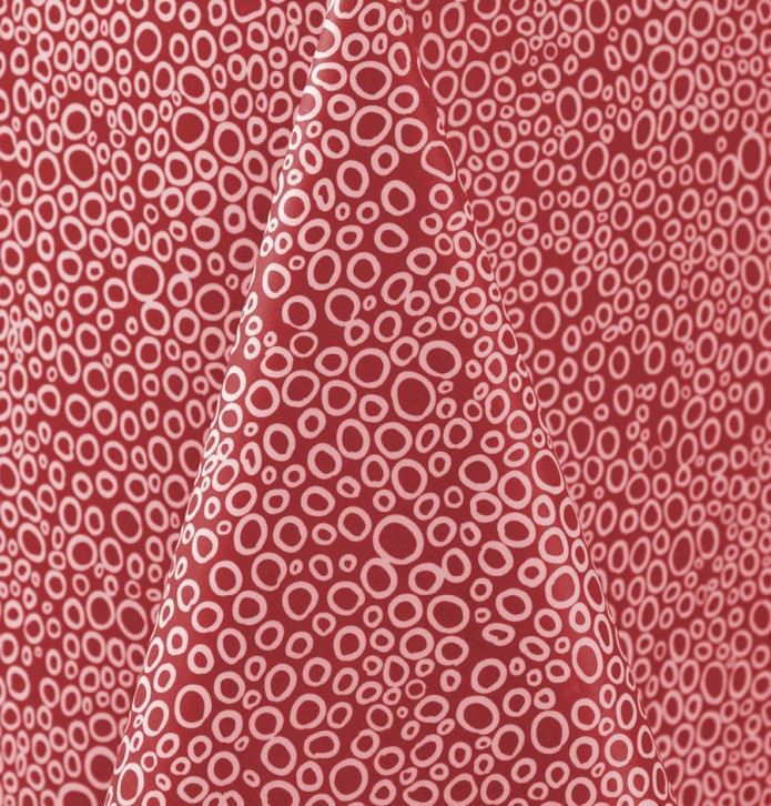 Nappe coton enduite Bulle rouge Nydel - Blancollection
