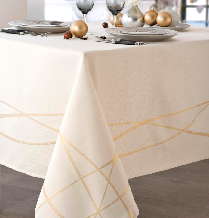 Nappe damassée polyester Détrier Nydel