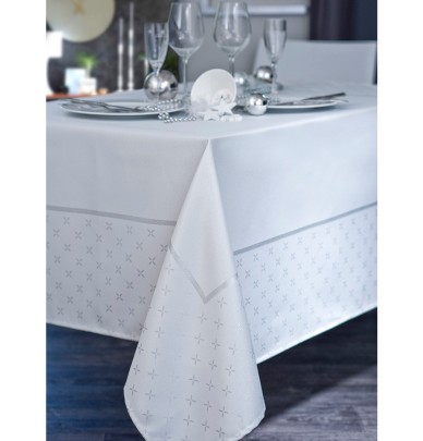 Nappe damassée polyester Frandy Nydel