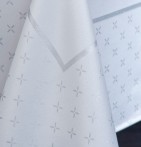 Nappe damassée polyester Frandy Nydel - Blancollection