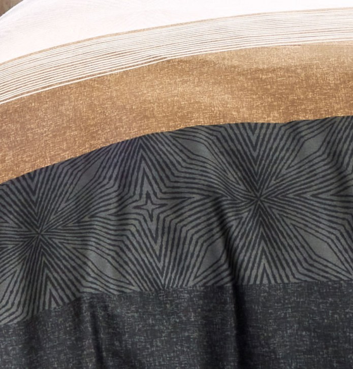 Parure de lit satin Tiago noir Tradilinge - Blancollection