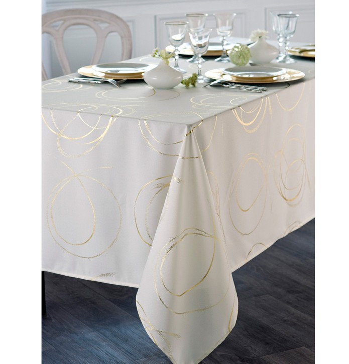 Nappe polyester Buzan ivoire Calitex - Blancollection