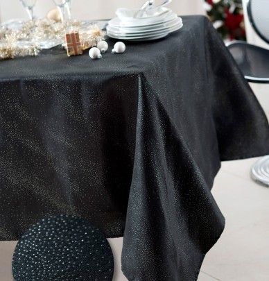 Nappe polyester Anthéa noir Calitex