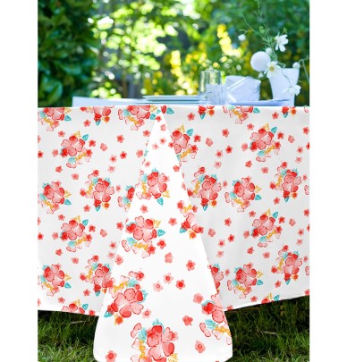 Nappe toile cirée Hibiscus Calitex