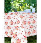 Nappe toile cirée Hibiscus Calitex - Blancollection