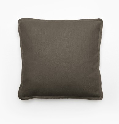 Coussin en lin Allegro café Vent du Sud