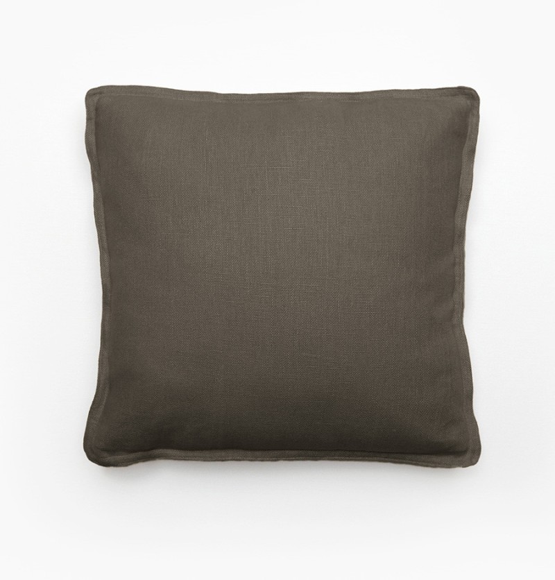 Coussin en lin Allegro café Vent du Sud