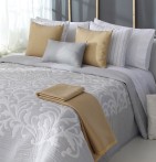 Housse coussin jacquard Barli gris clair Reig Marti - Blancollection