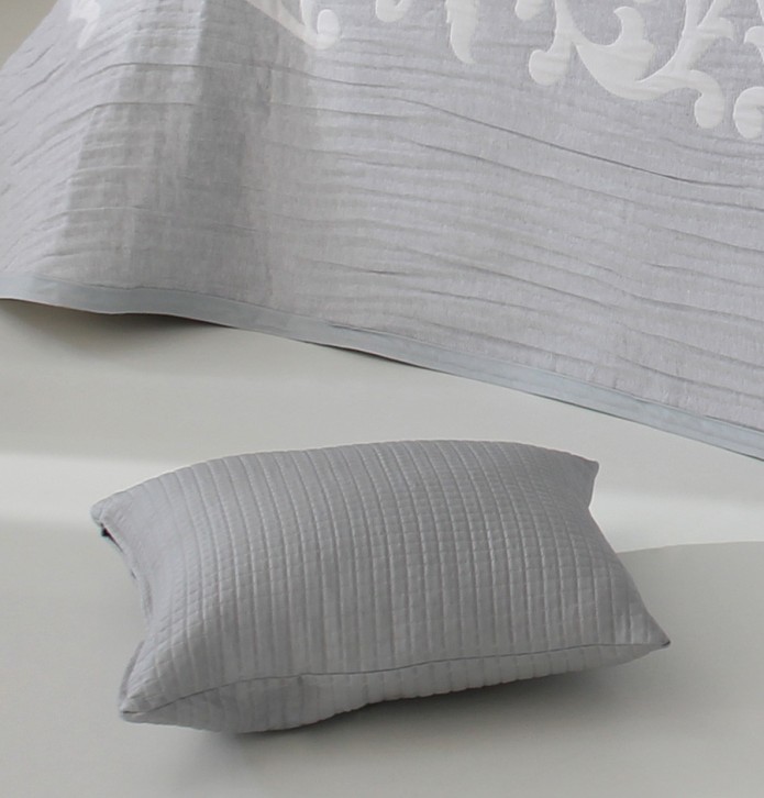 Housse coussin jacquard Barli gris clair Reig Marti - Blancollection