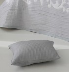 Housse coussin jacquard Barli gris clair Reig Marti - Blancollection