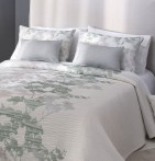 Couvre lit jacquard Lyris vert Reig Marti - Blancollection