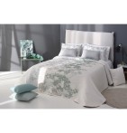 Couvre lit jacquard Lyris vert Reig Marti - Blancollection
