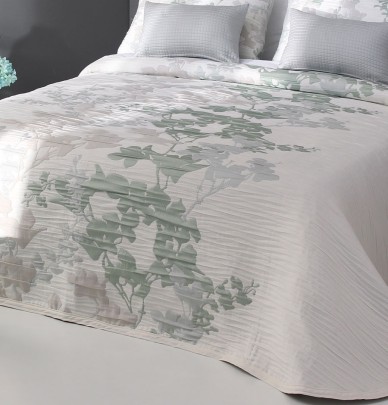 Couvre lit jacquard Lyris vert Reig Marti