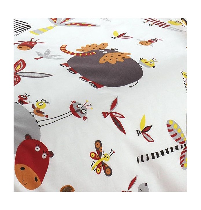 Taie d'oreiller enfant Zoo zoom