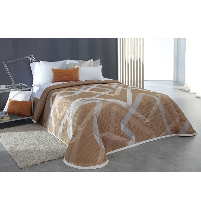 Couvre lit jacquard Bailey cuivre Reig Marti - Blancollection
