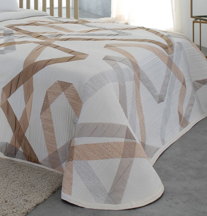 Couvre lit jacquard Bailey cuivre Reig Marti - Blancollection