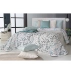 Couvre lit jacquard réversible Cordoba vert Reig Marti - Blancollection