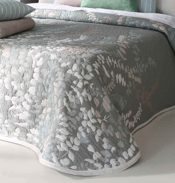 Couvre lit jacquard réversible Cordoba vert Reig Marti - Blancollection