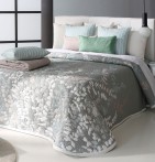 Couvre lit jacquard réversible Cordoba vert Reig Marti - Blancollection