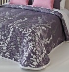 Couvre lit jacquard réversible Cordoba violet Reig Marti - Blancollection